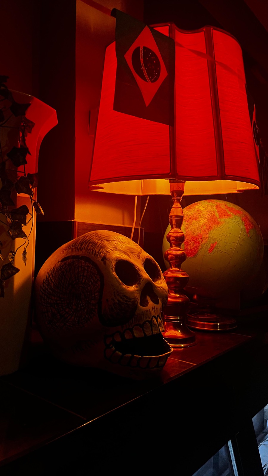 Mexican skull + Brazil lamp